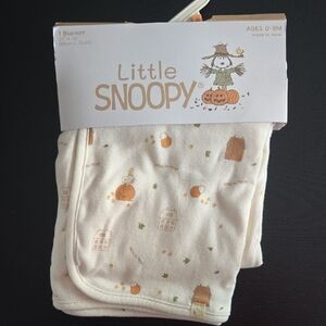 Snoopy Fall Cream Baby Blanket